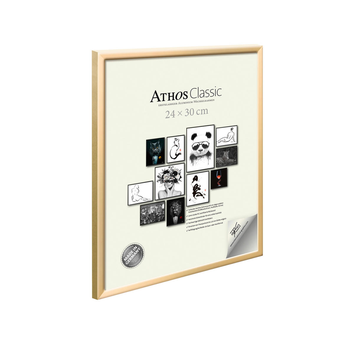 BILDERRAHMEN 24/30/1,8 cm  - Goldfarben, Basics, Papier/Holzwerkstoff (24/30/1,8cm)