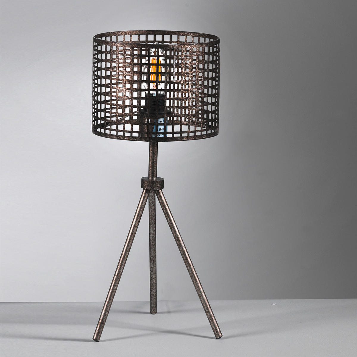 TISCHLEUCHTE FLAM 17/17/39 cm   - Schwarz, Design, Metall (17/17/39cm)
