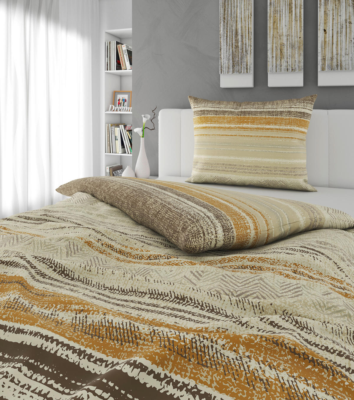 POVLEČENÍ, flanel, béžová, 140/200 cm - béžová, textil (140/200cm) - Esposa
