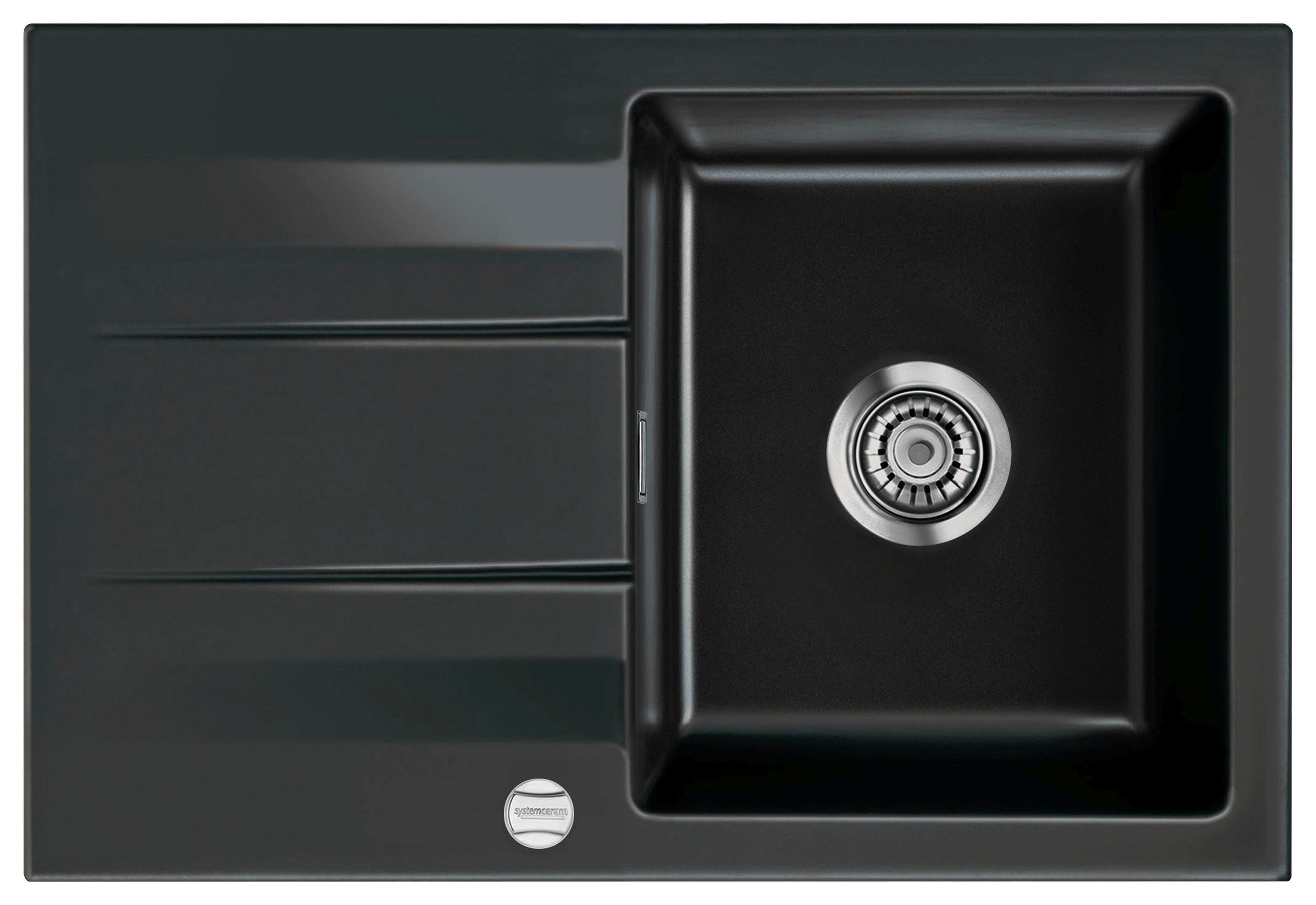 SPÜLE Genea 75 / 50900268  - Schwarz Hochglanz, Basics, Keramik (75/51/20cm) - Systemceram
