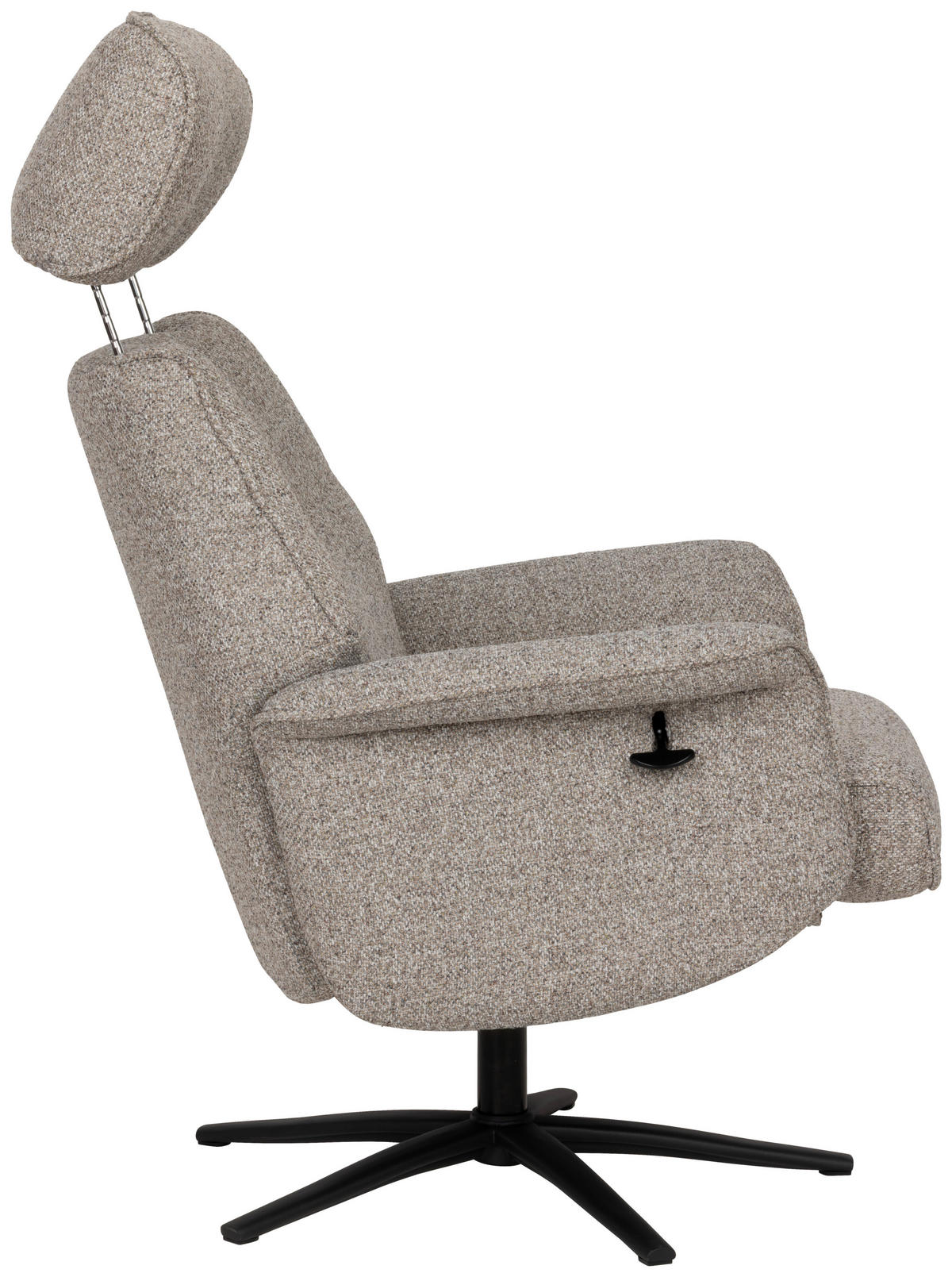 RELAXSESSELSET Bouclé    - Taupe/Schwarz, Design, Holz/Textil (77/108/81cm) - Livetastic