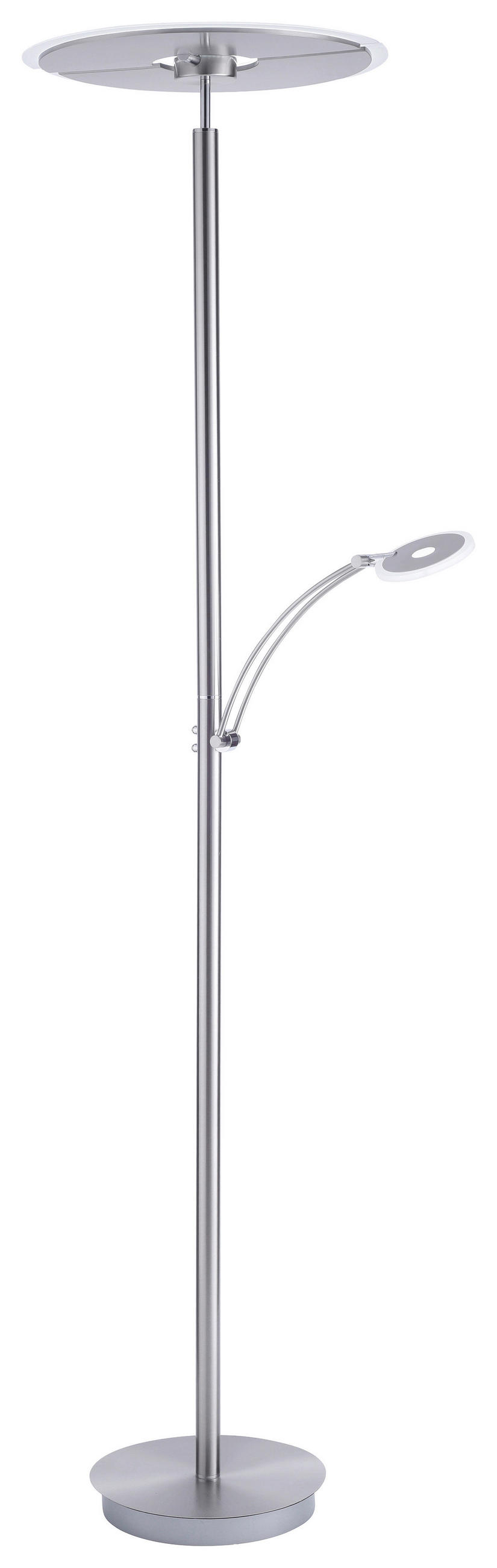 LED-STEHLEUCHTE 68/45,5/200,3 cm    - Silberfarben, Basics, Metall (68/45,5/200,3cm) - Paul Neuhaus