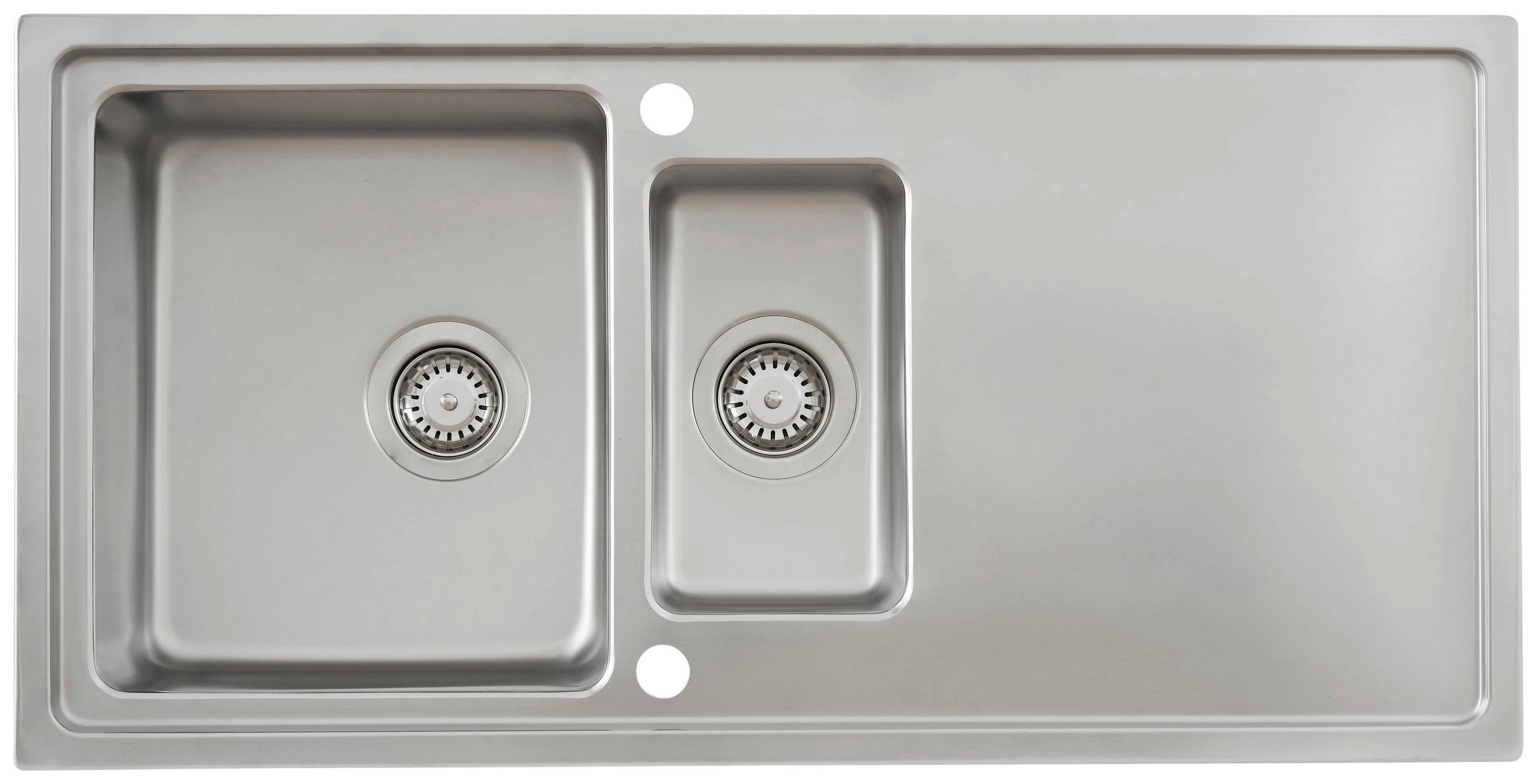 SPÜLE 1720CHICAGO100X50  - Edelstahlfarben, Trend, Metall (100/20,3/50cm) - Respekta