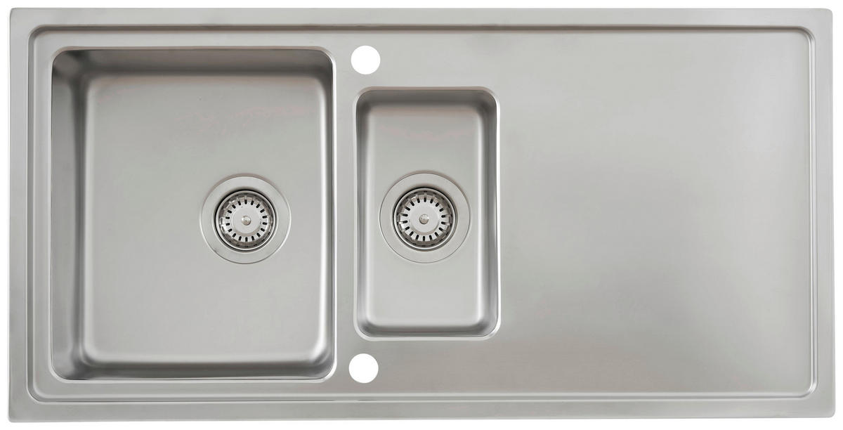 SPÜLE 1720CHICAGO100X50  - Edelstahlfarben, Trend, Metall (100/20,3/50cm) - Respekta