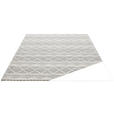 HANDWEBTEPPICH  Wohnzimmer 130/190 cm Fjord Schwarz, Weiß rechteckig  - Schwarz/Weiß, KONVENTIONELL, Textil (130/190cm) - Linea Natura