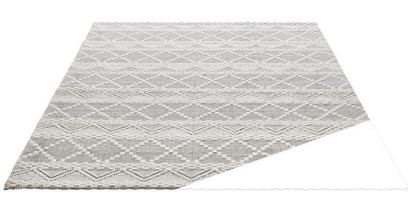 HANDWEBTEPPICH  Wohnzimmer 130/190 cm Fjord Schwarz, Weiß rechteckig  - Schwarz/Weiß, KONVENTIONELL, Textil (130/190cm) - Linea Natura