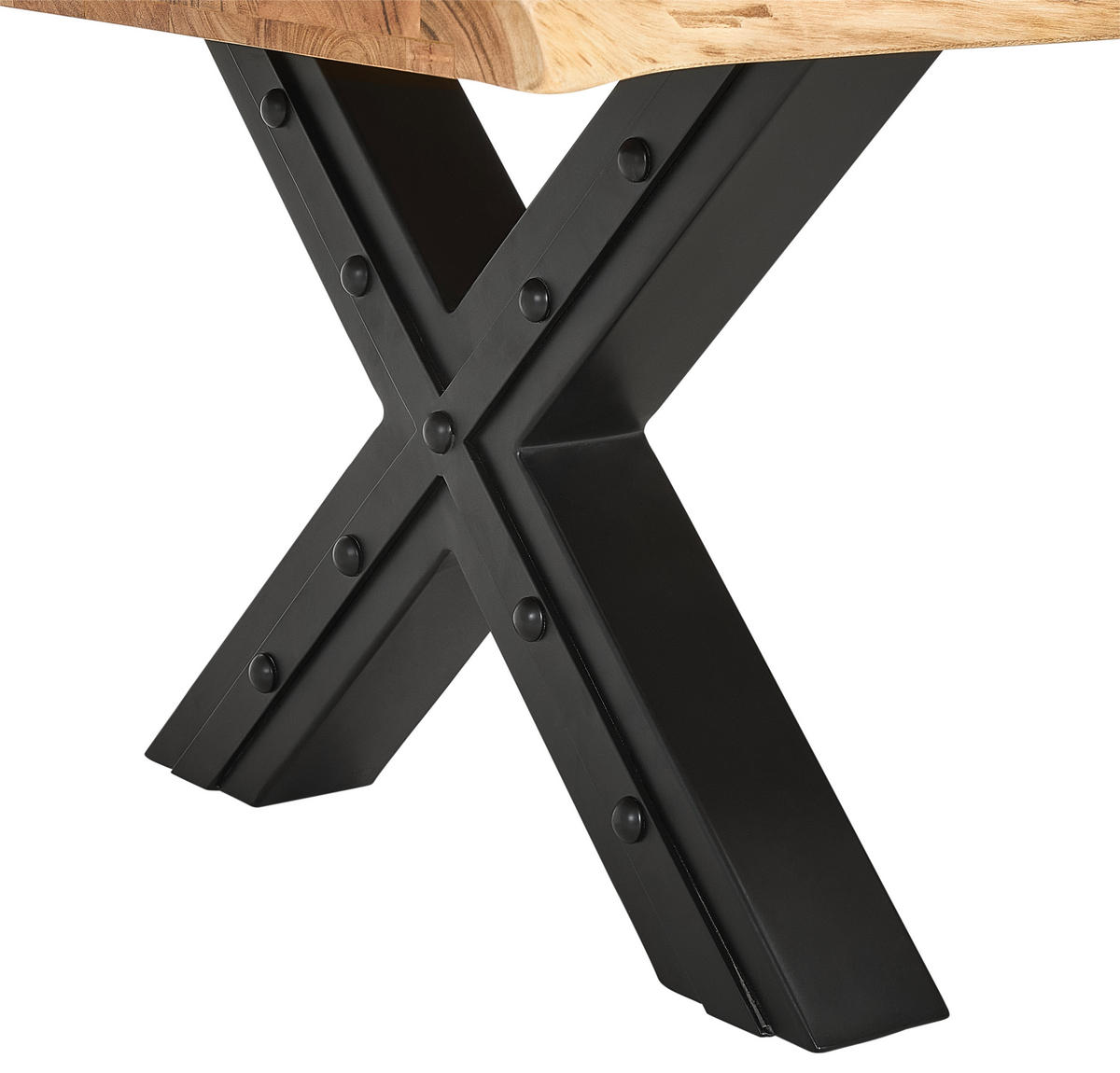 COUCHTISCH in Holz, Metall 115/70/45 cm  - Schwarz/Naturfarben, Design, Holz/Metall (115/70/45cm) - Ambia Home