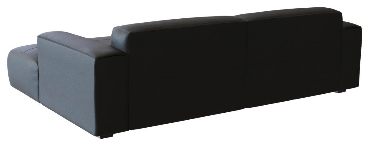 Freisteller von Livetastic ECKSOFA Schwarz Echtleder.