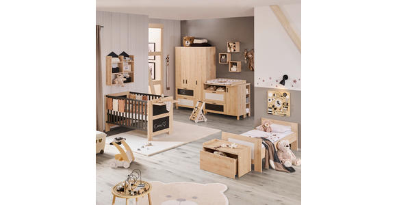 KINDERSPIELTISCH  - Schwarz/Naturfarben, Trend, Holz (47/50,3cm) - My Baby Lou