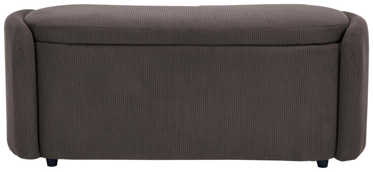 HOCKERBANK in Textil Taupe  - Taupe/Schwarz, Design, Kunststoff/Textil (114/47/42cm) - P & B