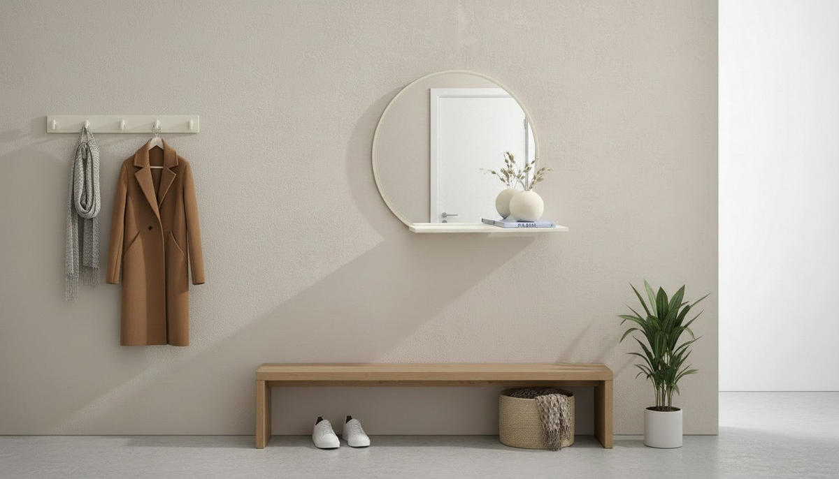 WANDSPIEGEL  - Kaschmir, Design, Glas/Holzwerkstoff (65/56/17cm) - Xora