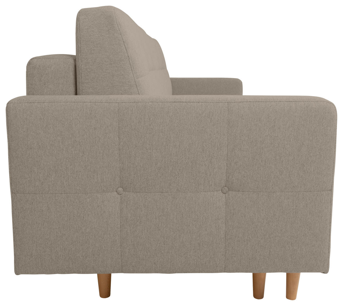 SCHLAFSOFA in Chenille Beige  - Beige/Eiche Wotan, Konventionell, Holz/Textil (222/93/99cm) - MID.YOU