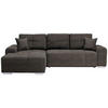 ECKSOFA Braun Webstoff  - Silberfarben/Braun, Design, Kunststoff/Textil (194/280cm) - Carryhome