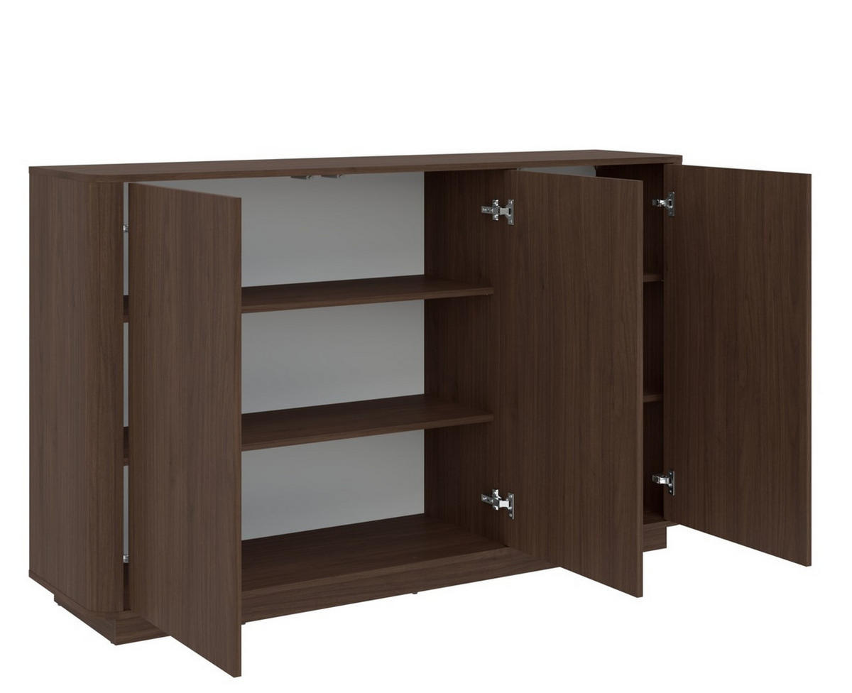 KOMMODE , 164,4/101,2/40 cm,  - Walnussfarben, Design, Holzwerkstoff (164,4/101,2/40cm) - Livetastic