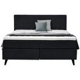 BOXSPRINGBETT 180/200 cm  in Schwarz  - Schwarz, KONVENTIONELL, Holz/Textil (180/200cm) - Voleo