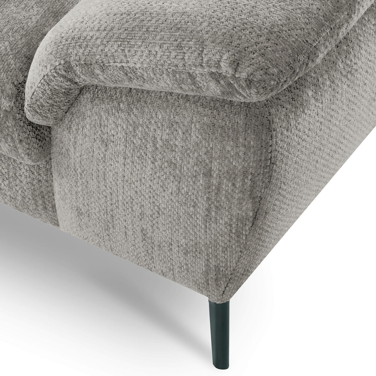 ECKSOFA  Webstoff Grau  - Schwarz/Grau, Design, Textil/Metall (195/268cm) - Livetastic