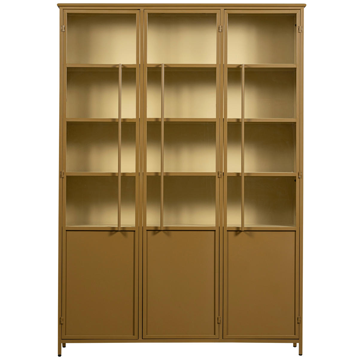 VITRINE Exhibit in Honig  - Honig, Design, Glas/Metall (140/200/40cm) - Livetastic