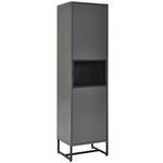 GARDEROBENSCHRANK 50/190/41 cm  - Anthrazit/Schwarz, MODERN, Holzwerkstoff/Metall (50/190/41cm) - Novel