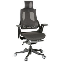 DREHSTUHL Netzbespannung Grau, Schwarz  - Schwarz/Grau, MODERN, Kunststoff/Textil (67/116/54cm) - MID.YOU