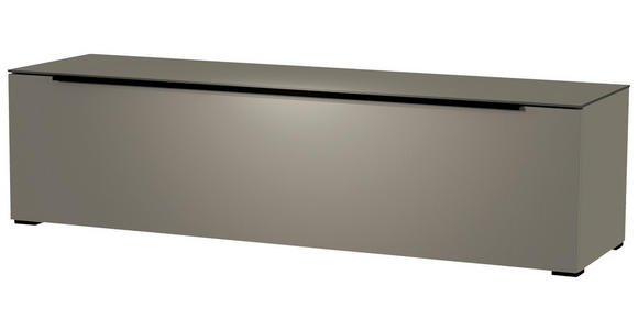 LOWBOARD Grau, Schwarz  - Schwarz/Grau, Design, Glas/Holzwerkstoff (160/43/45cm) - Moderano