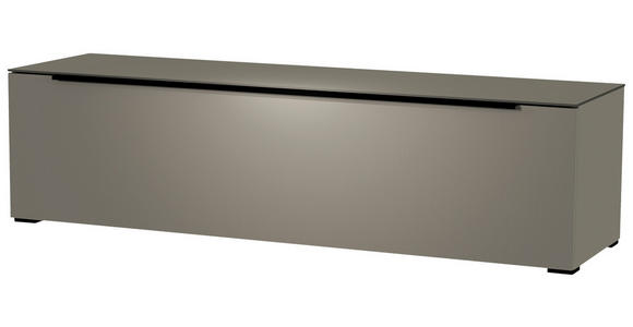 LOWBOARD 160/43/45 cm  - Schwarz/Grau, Design, Glas/Holzwerkstoff (160/43/45cm) - Moderano