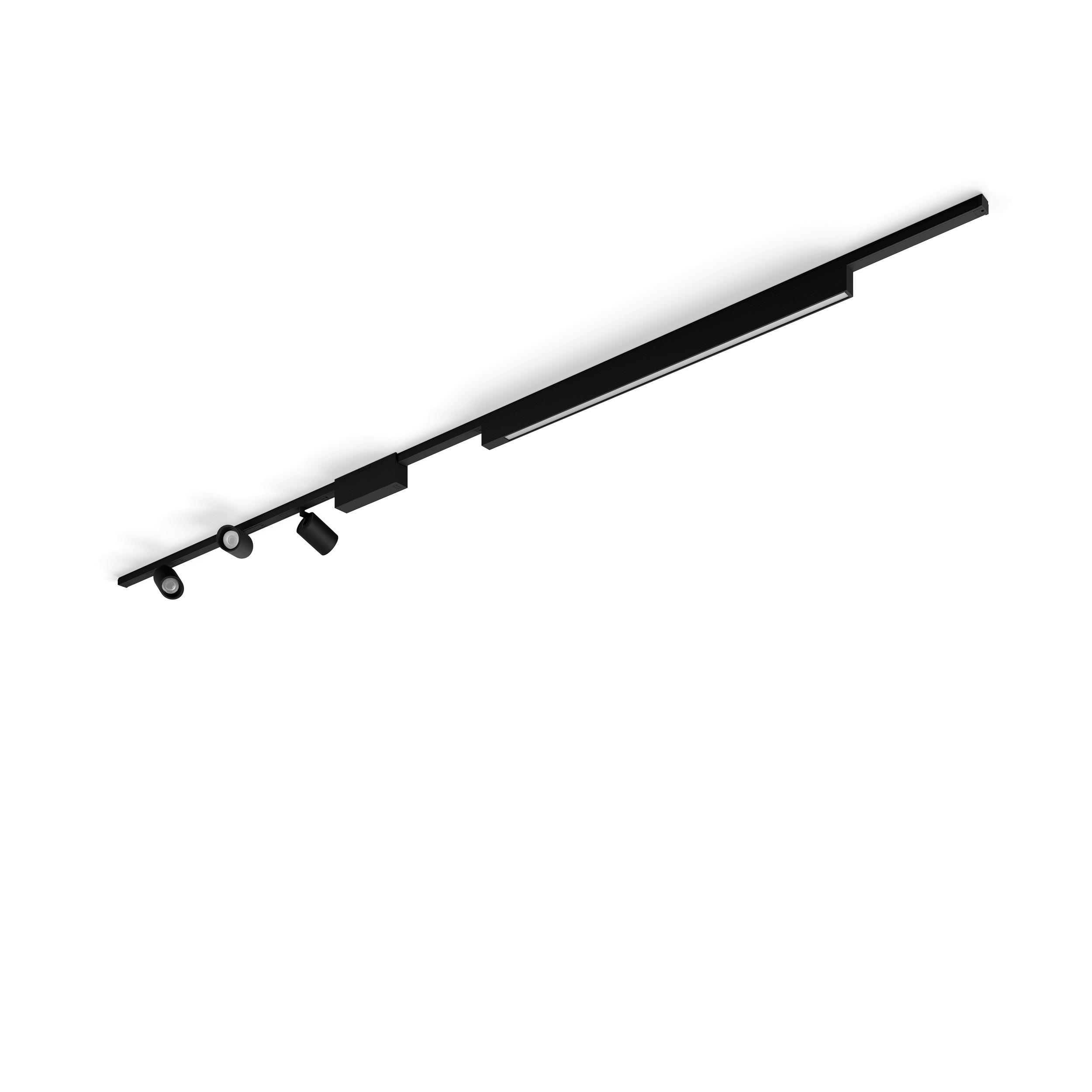 SCHIENENSYSTEM Perifo 12,8/2,6/271,5 cm   - Schwarz, Basics, Metall (12,8/2,6/271,5cm) - Philips HUE