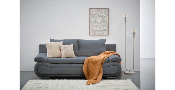 SCHLAFSOFA  in Cord Anthrazit  - Chromfarben/Anthrazit, Design, Textil/Metall (200/78/90cm) - Venda
