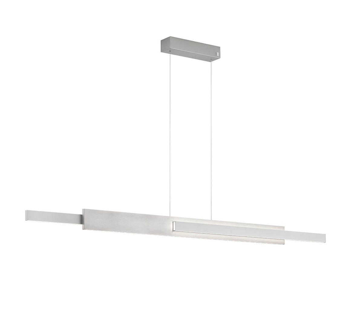 LED-PENDELLEUCHTE 190/6/150 cm    - Weiss/Nickelfarben, Design, Metall (190/6/150cm) - Trio Leuchten