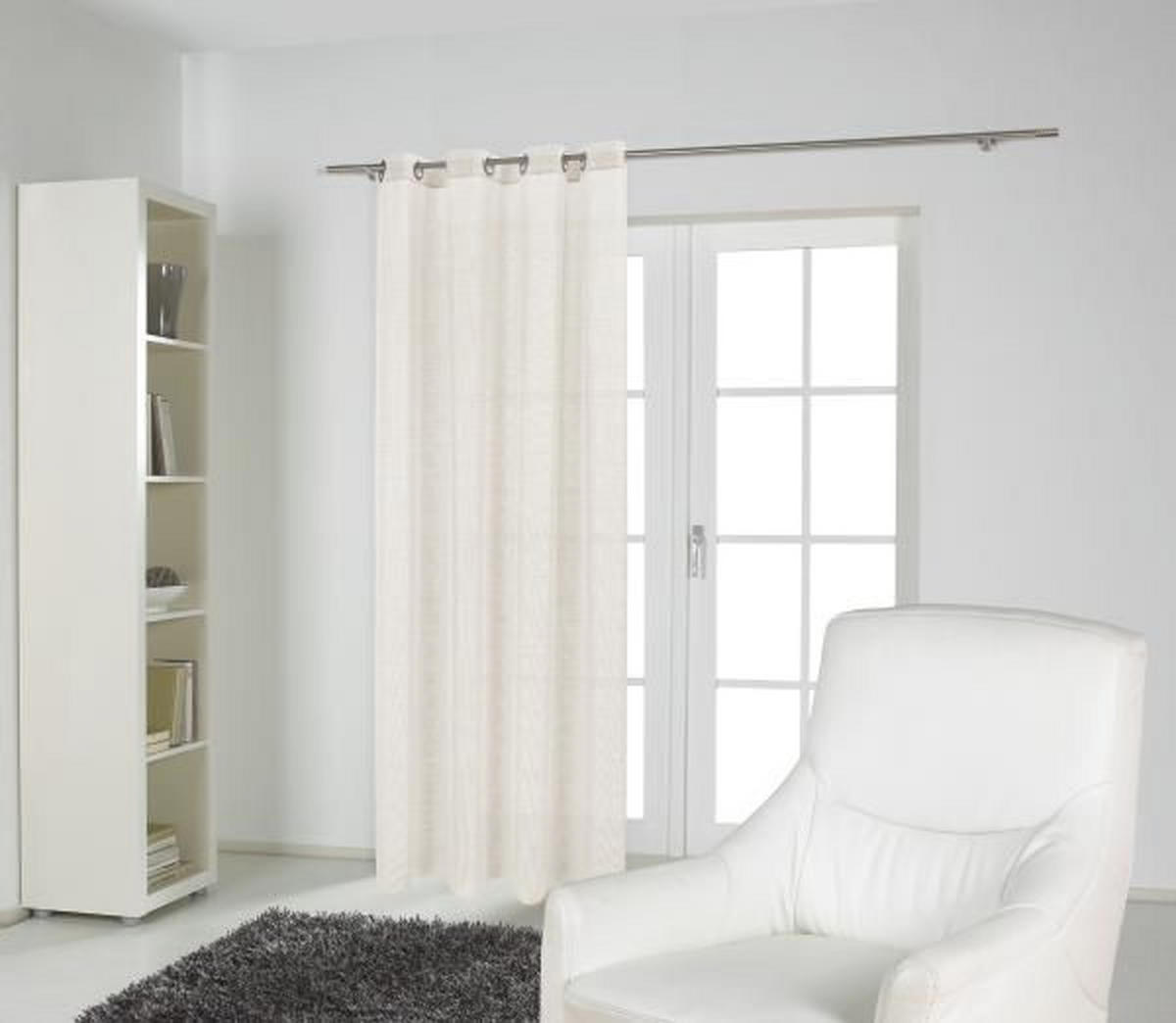 ÖSENSCHAL RIOSTA halbtransparent 140/245 cm   - Creme, Basics, Textil (140/245cm) - Esposa