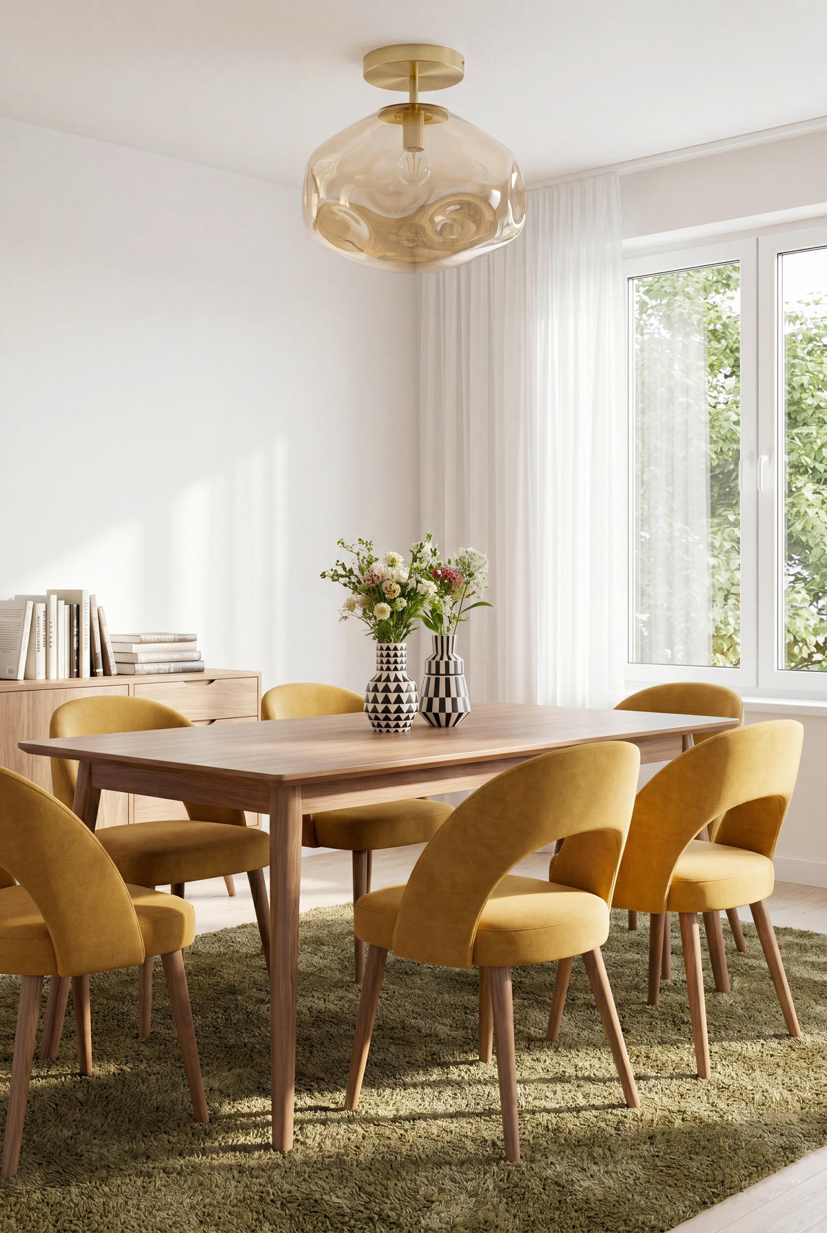 DECKENLEUCHTE 35/30 cm  - Bernsteinfarben, Trend, Glas (35/30cm) - Collett's Monde