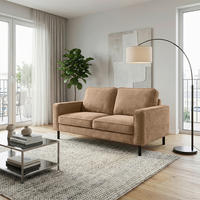 DVOSJED tekstil  svijetlo smeđa    - svijetlo smeđa/crna, Design, tekstil/metal (148/85/92cm) - Livetastic