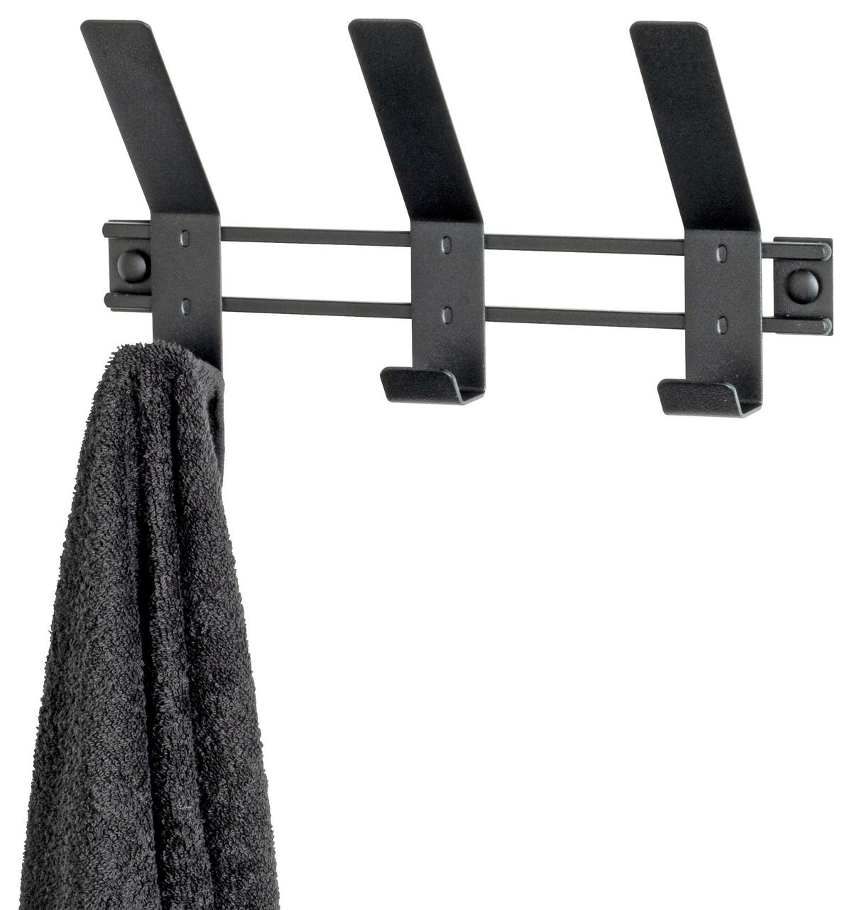 GARDEROBENLEISTE  in Schwarz  - Schwarz, MODERN, Metall (30/13/6cm)