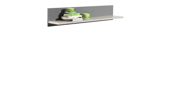 WANDBOARD Grau, Eichefarben  - Eichefarben/Grau, Design, Holzwerkstoff (120/22/21cm) - Hom`in