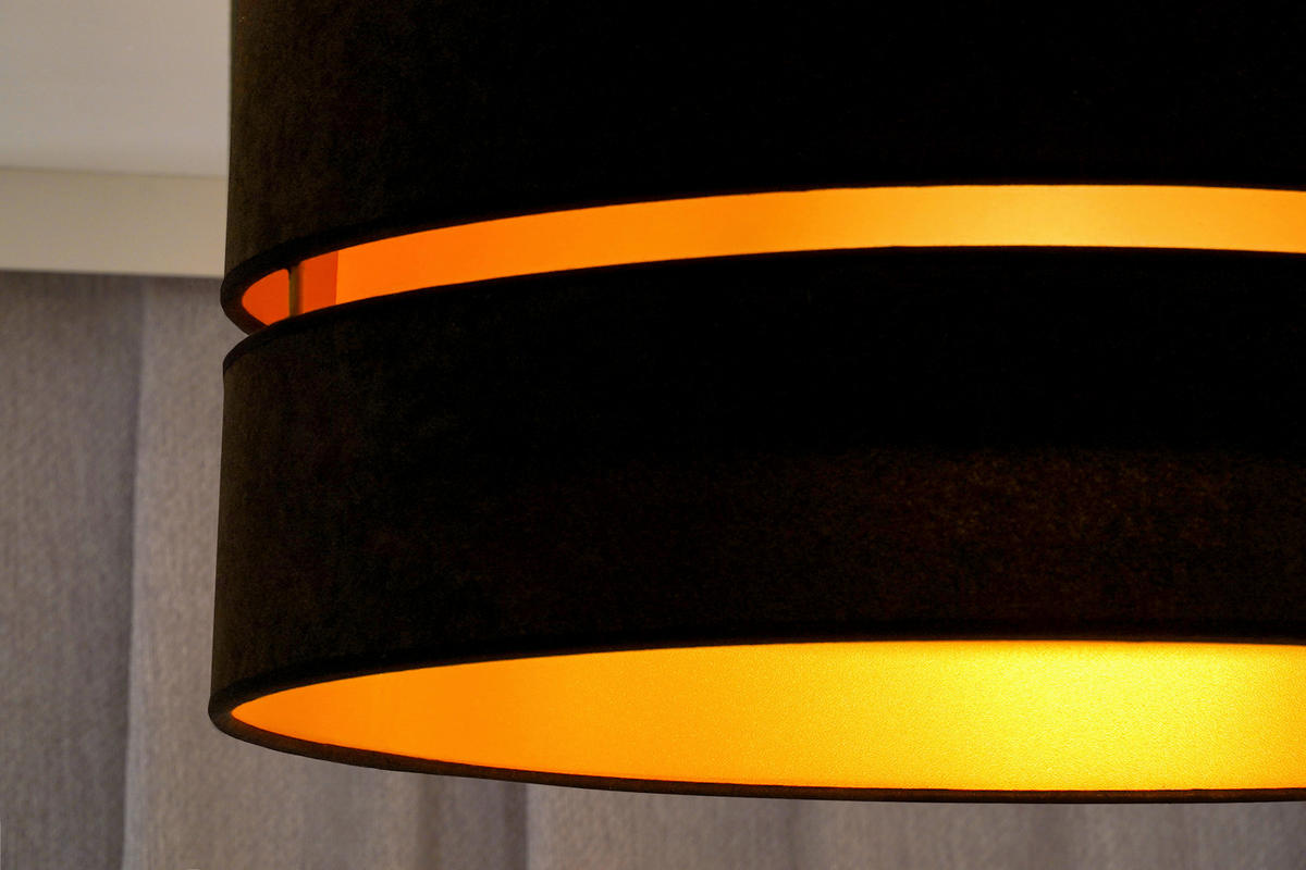 DECKENLEUCHTE Duo 40/30 cm   - Schwarz, Trend, Textil (40/30cm)