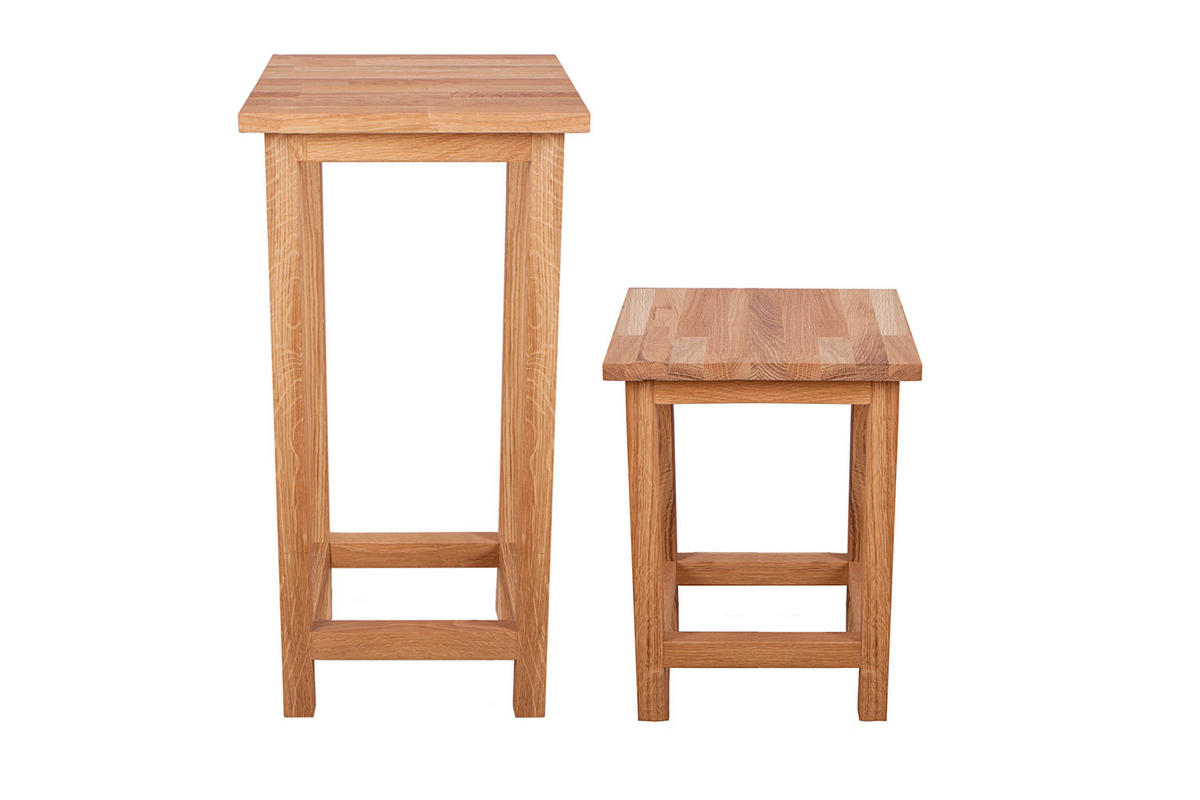 Universalhocker Echtholz  - Eichefarben, Basics, Holz (30/60/30cm) - Gardenson