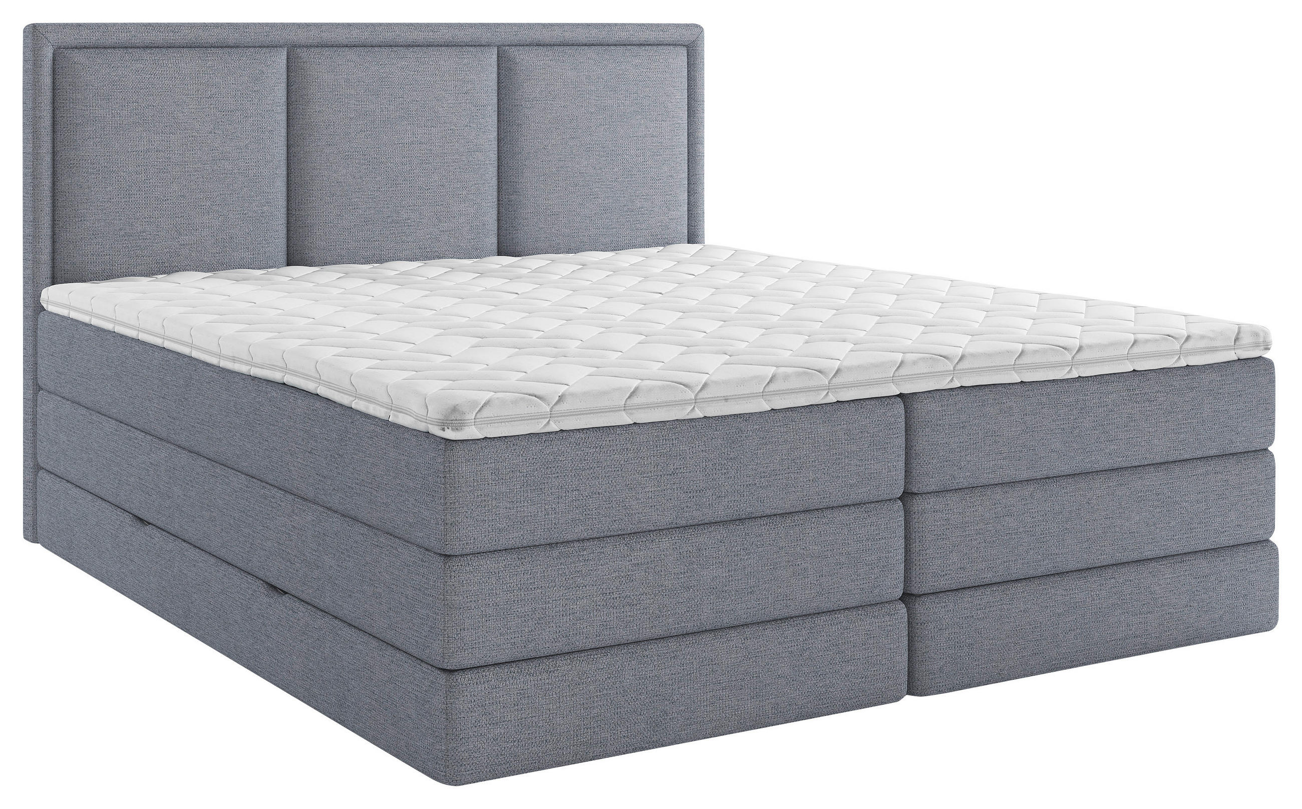 BOXSPRINGBETT 200/200 cm  in Blau  - Blau, Design, Holzwerkstoff/Kunststoff (200/200cm) - MID.YOU