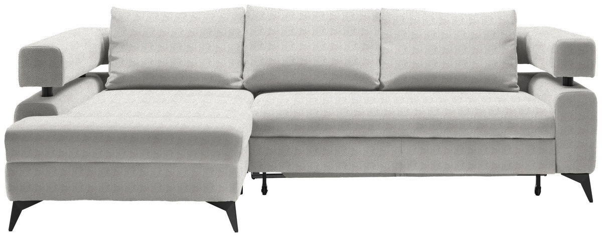 SAROKKANAPÉ textil krémszínű  - krémszínű/fekete, Konventionell, textil/fém (184/265cm) - Hom`in