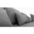 ECKSOFA Grau Chenille  inkl. Zierkissen, Rückenkissen, Nierenkissen, Bettkasten, Schlaffunktion, Rücken echt, Liegefläche im Originalstoff  - Grau, KONVENTIONELL, Kunststoff/Textil (293/205cm) - Carryhome