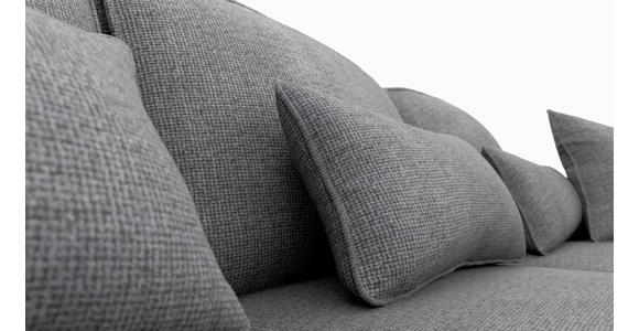 ECKSOFA Grau Chenille  inkl. Zierkissen, Rückenkissen, Nierenkissen, Bettkasten, Schlaffunktion, Rücken echt, Liegefläche im Originalstoff  - Grau, KONVENTIONELL, Kunststoff/Textil (293/205cm) - Carryhome