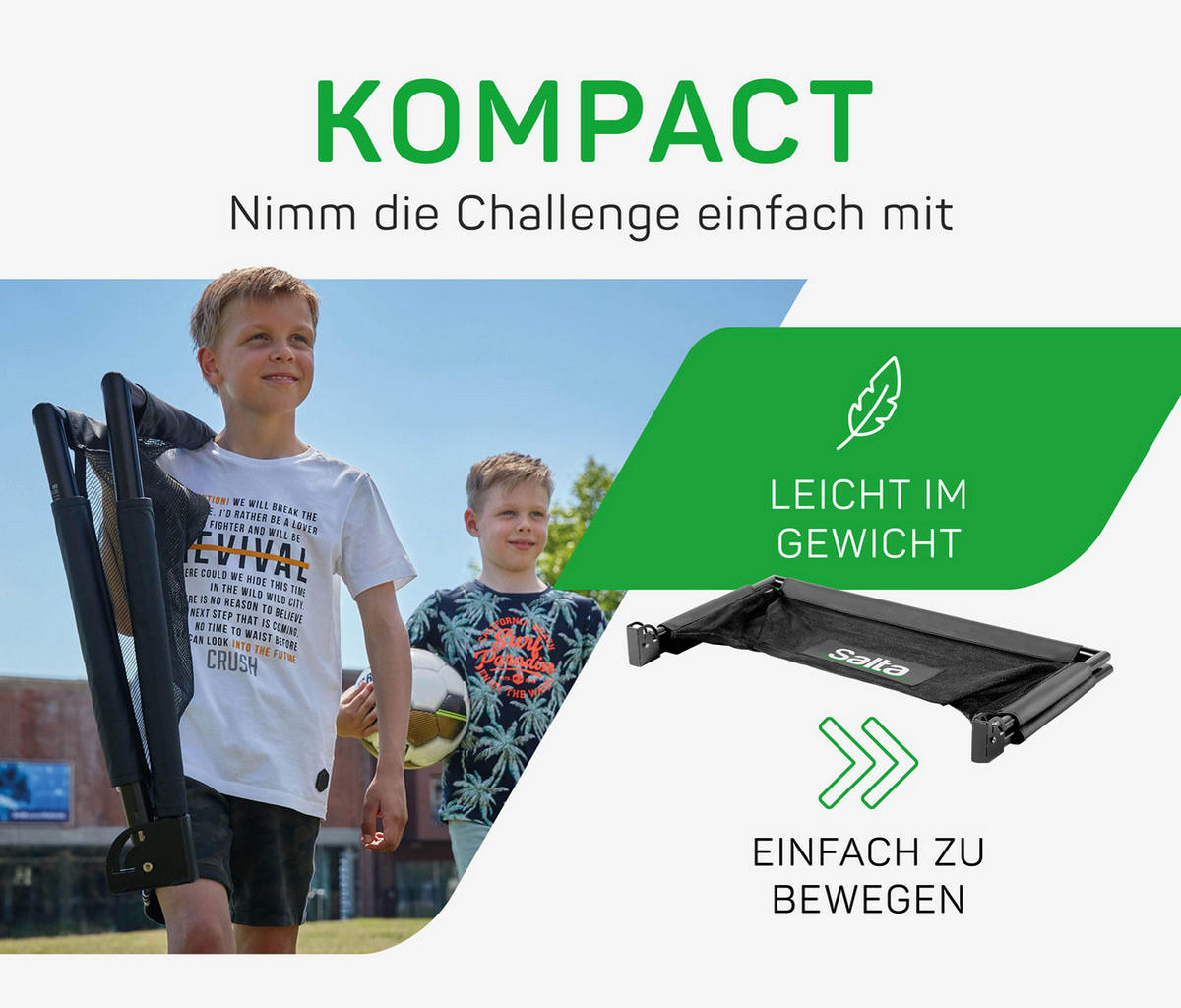 FUßBALLTOR  - Schwarz, KONVENTIONELL, Metall (100/60/60cm) - Salta