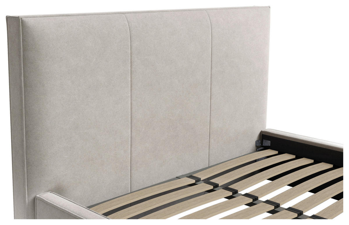 POLSTERBETT Lattenrost, Bettkasten 180/200 cm  in Silberfarben  - Silberfarben/Schwarz, Design, Holz/Textil (180/200cm) - Boxxx