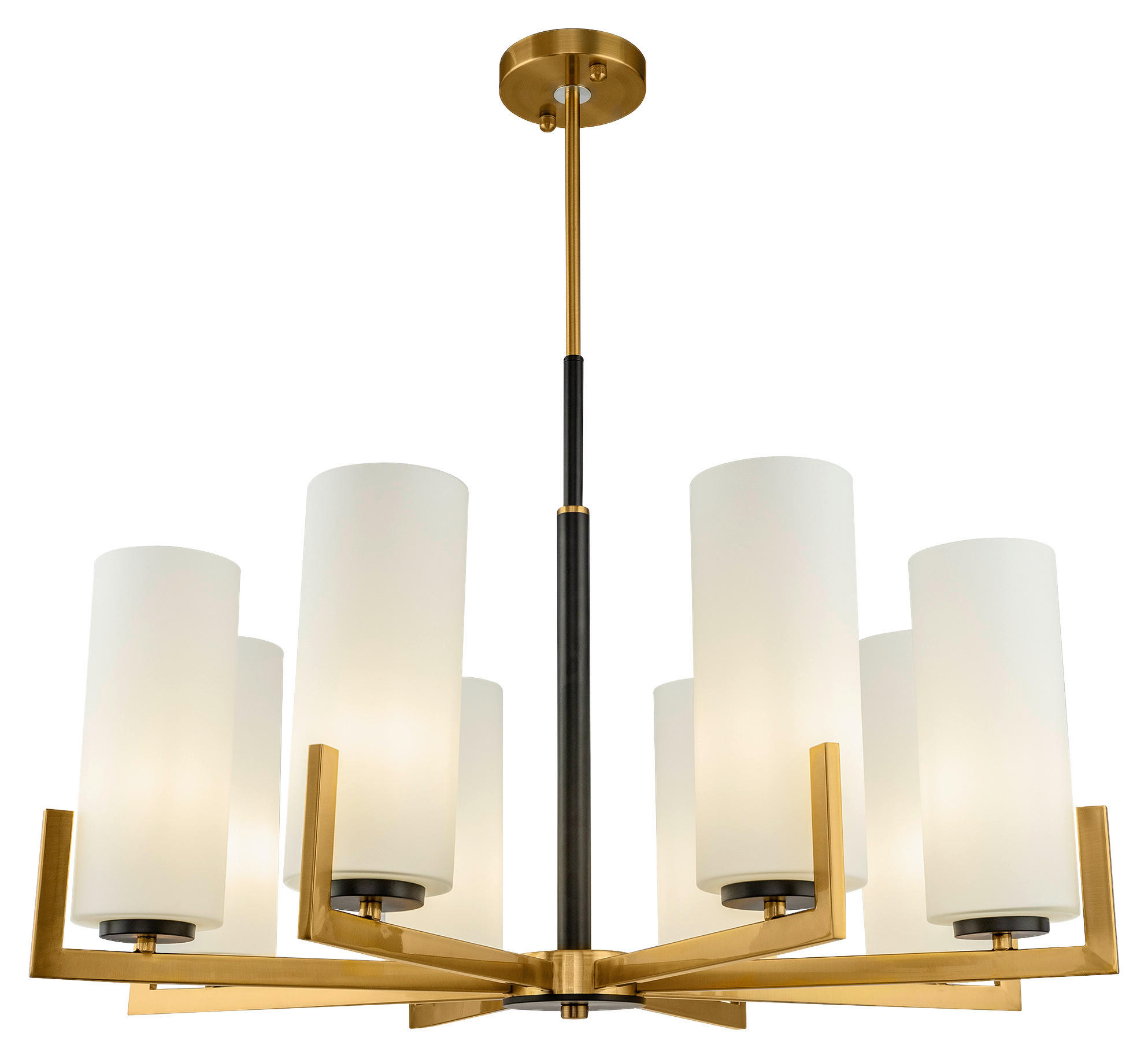 KRONLEUCHTER 76/52,9/76 cm - Messingfarben, Trend, Glas/Metall (76/52,9/76cm) - MAYTONI