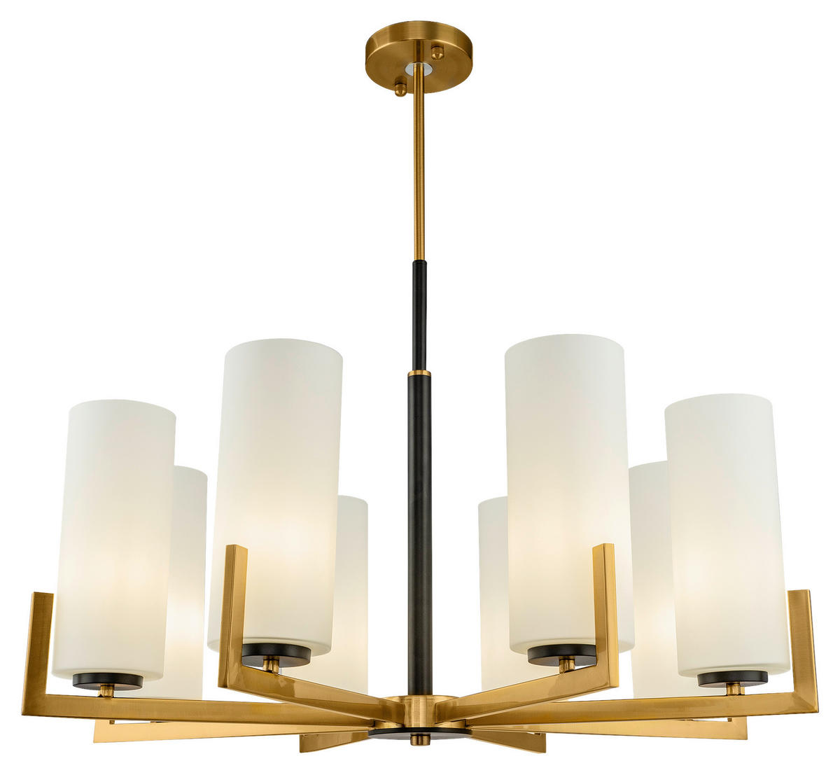 KRONLEUCHTER 76/52,9/76 cm   - Messingfarben, Trend, Glas/Metall (76/52,9/76cm) - MAYTONI