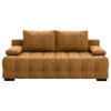 SCHLAFSOFA in Velours Goldfarben  - Goldfarben/Schwarz, KONVENTIONELL, Kunststoff/Textil (209/96/100cm) - Stylife