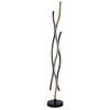 LED-STEHLEUCHTE 20/135 cm    - Dunkelbraun/Opal, Natur, Kunststoff/Metall (20/135cm) - Globo