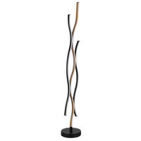 LED SVJETILJKA PODNA GERONIMO  - tamno smeđa/crna, Natur, metal/plastika (20/135cm)