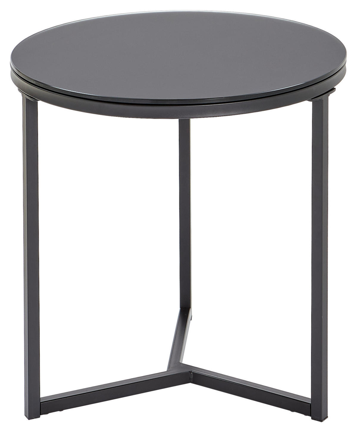 BEISTELLTISCH 55/55/54 cm Schwarz quadratisch  - Schwarz, Design, Glas/Metall (55/55/54cm) - Carryhome