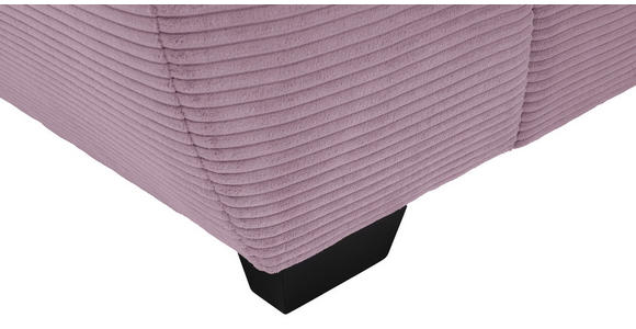 ECKSOFA Lila Cord Rückenkissen, Armlehnenkissen, Bettkasten, Schlaffunktion, Rücken echt, Liegefläche im Originalstoff  - Lila/Schwarz, KONVENTIONELL, Kunststoff/Textil (304/212cm) - Carryhome