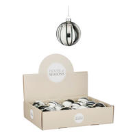 KUGLA ZA JELKU - crna, Osnovno, staklo (8.00cm) - X-Mas