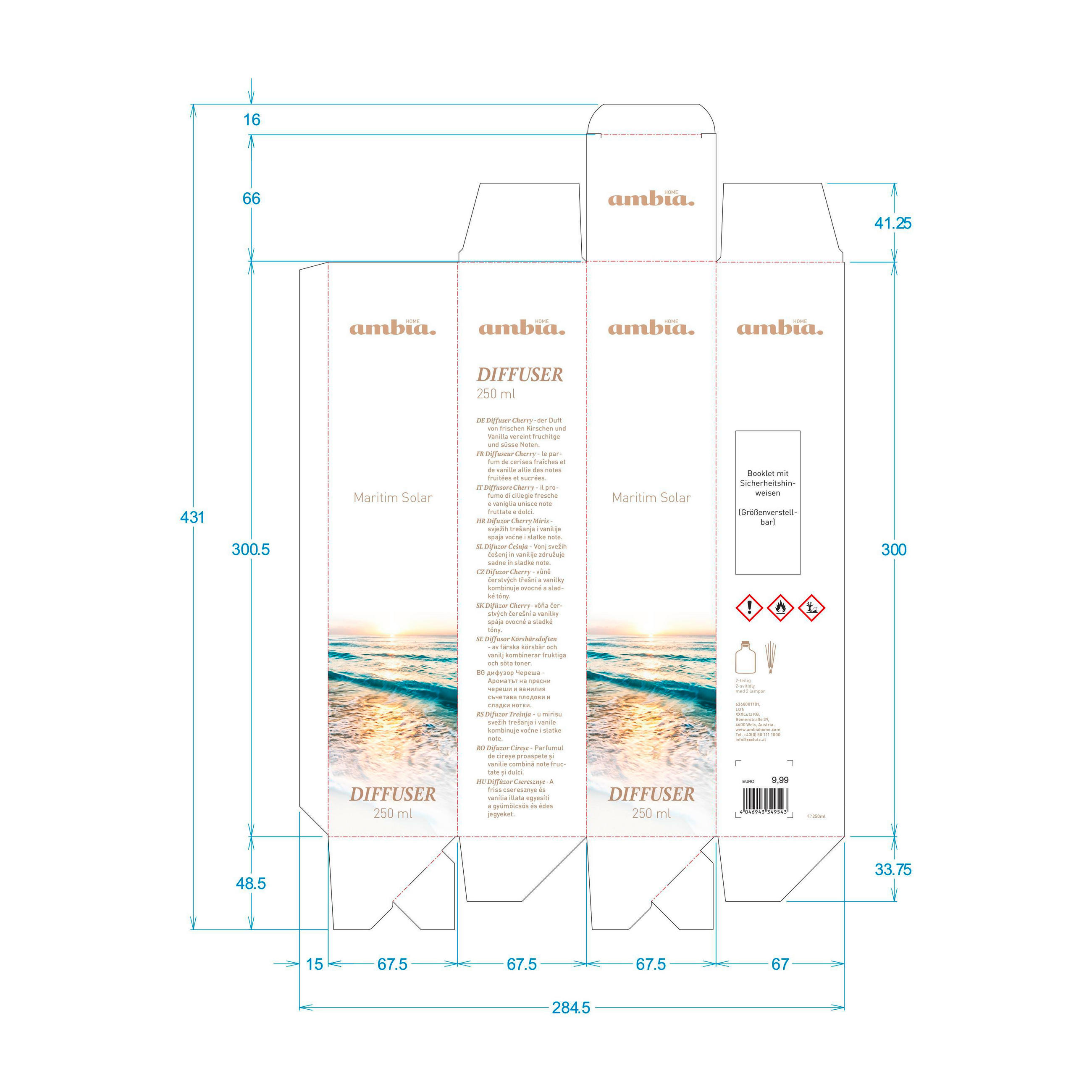 RAUMDUFT  - Grauweiß, Basics, Glas (100ml) - Ambia Home
